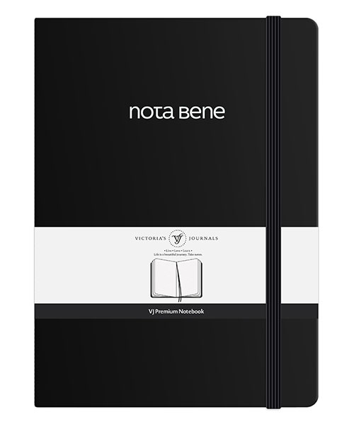 VJ 123-9249 PREMİUM SERT KAPAK DEFTER A5 100 GR 192 YP ÇİZGİLİ SİYAH