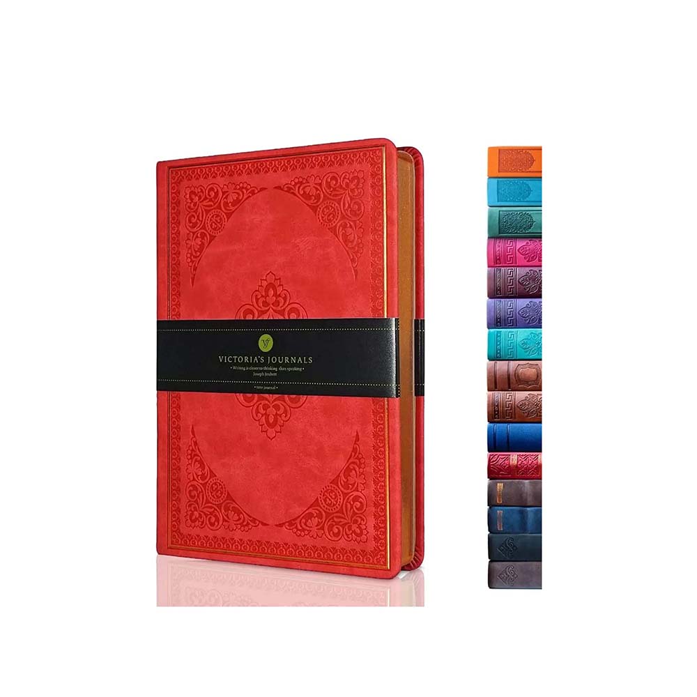 VJ 124-1667 DEFTER VİCTORİA JOURNALS 14X20 128YP ÇİZGİLİ KIRMIZI
