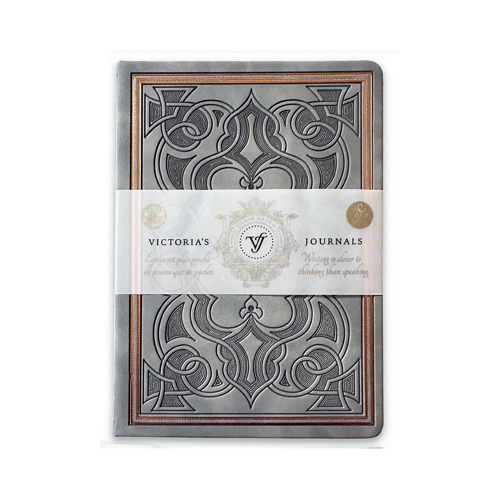 VJ 125-2230 DEFTER VİCTORİA JOURNALS 14X20 160YP ÇİZGİLİ GRİ*