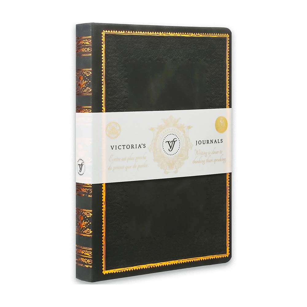 VJ 125-2231 DEFTER VİCTORİA JOURNALS 14X20 160YP ÇİZGİLİ SİYAH