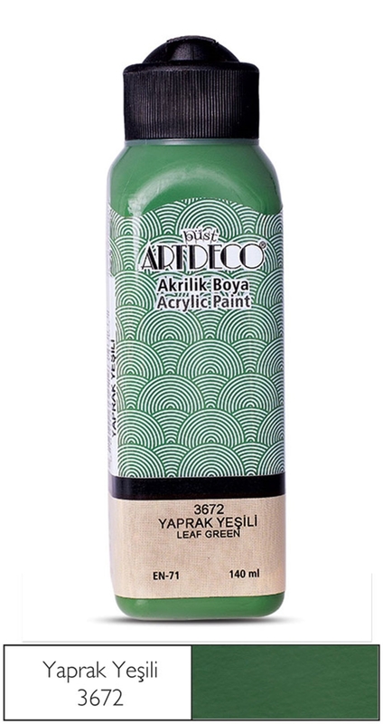 ARTDECO 070R-3672 AKRİLİK BOYA 140ML YAPRAKYEŞİLİ