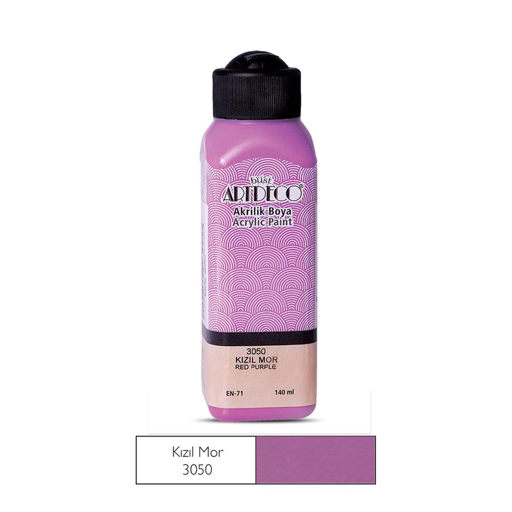 ARTDECO 070R-3050 AKRİLİK BOYA 140ML KIZIL MOR