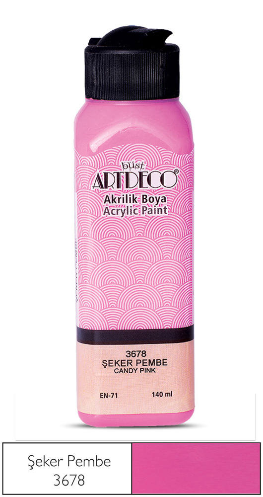 ARTDECO 070R-3678 AKRİLİK BOYA 140ML ŞEKER PEMBE
