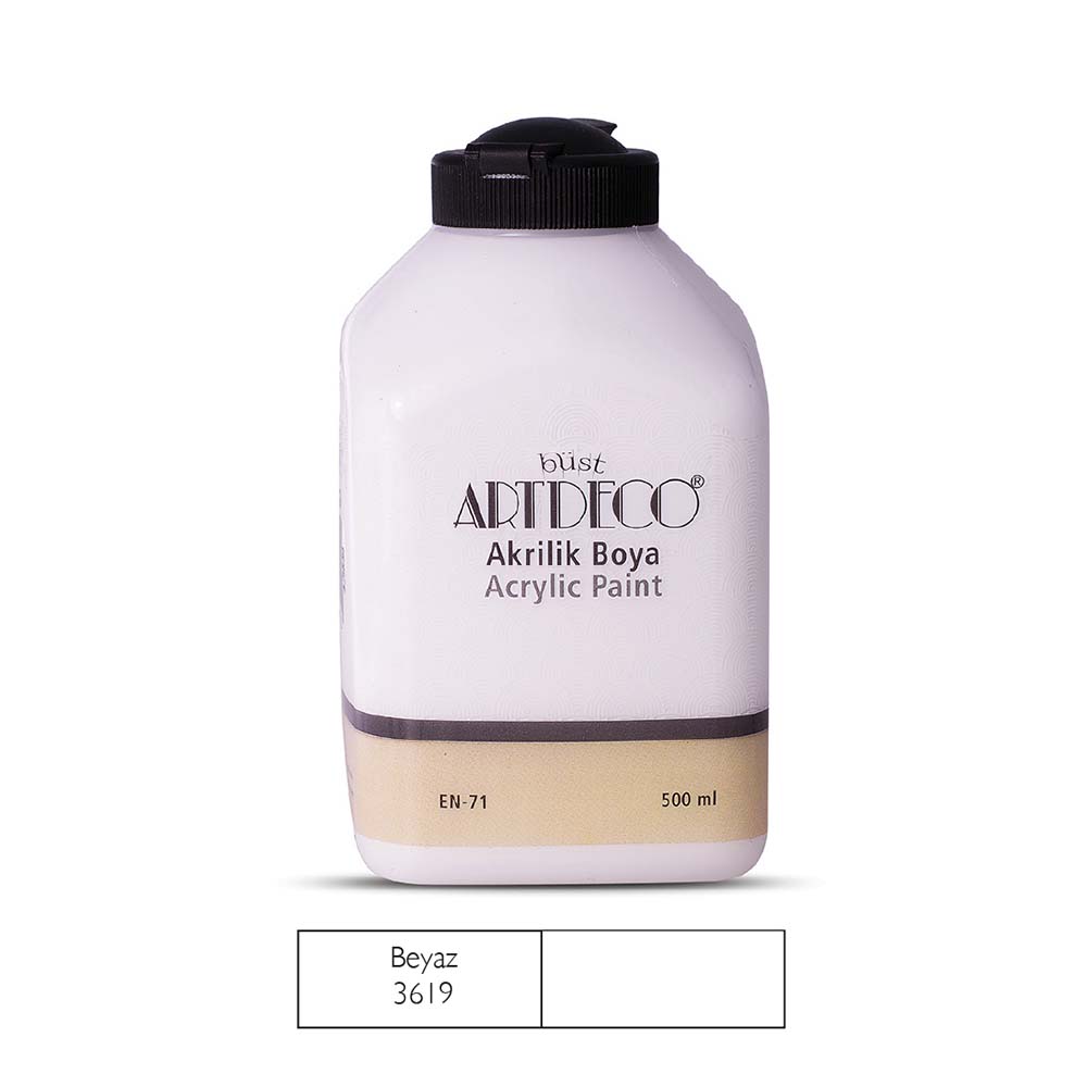 ARTDECO 070L-3619 AKRİLİK BOYA 500ML BEYAZ