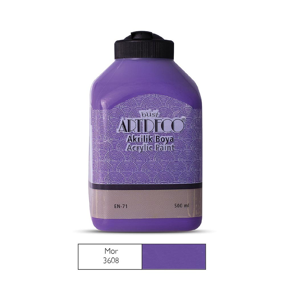 ARTDECO 070L-3608 AKRİLİK BOYA 500ML MOR