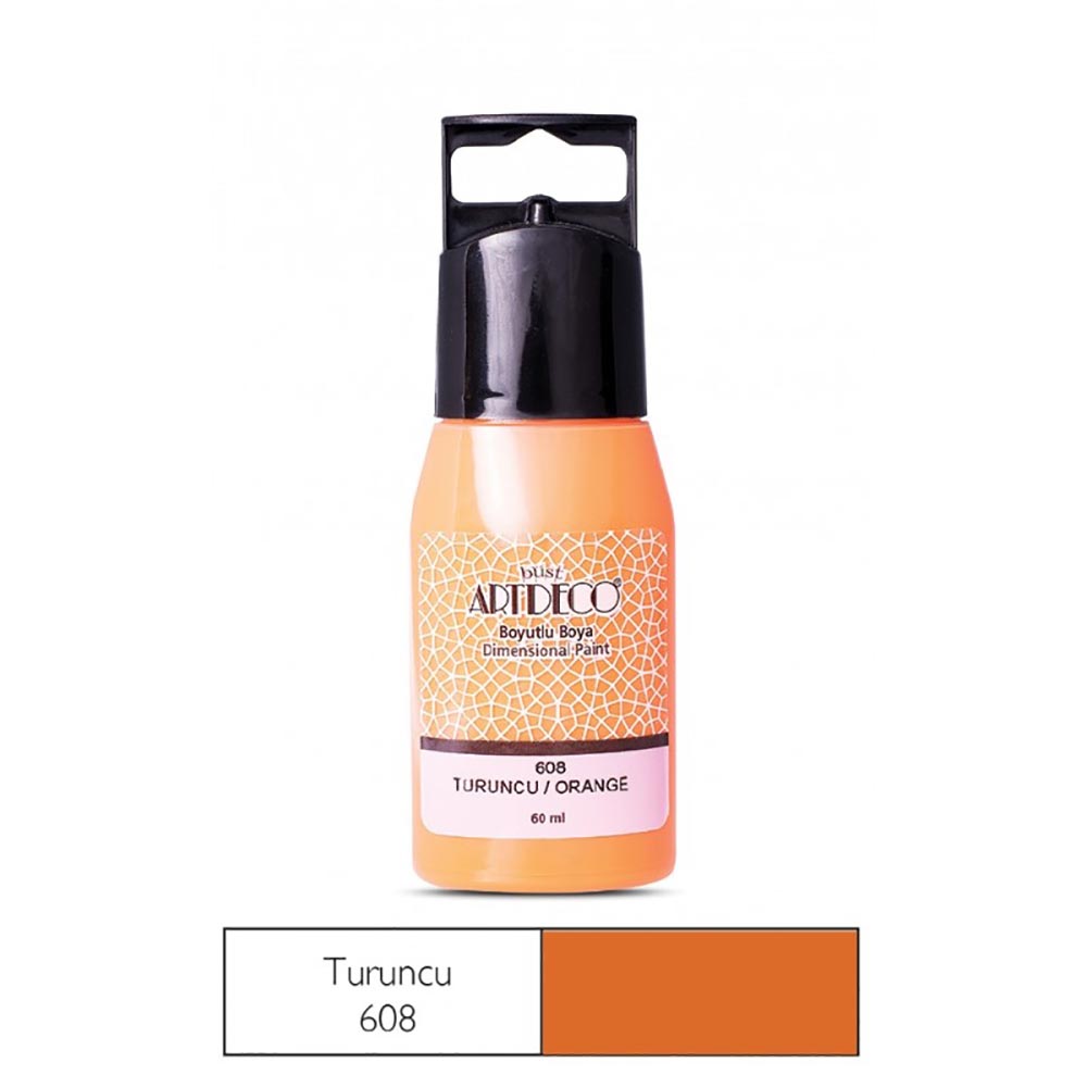ARTDECO 042C-608 BOYUTLU BOYA 60ML TURUNCU