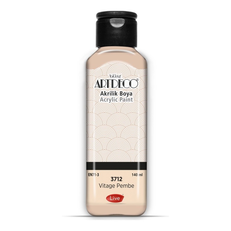ARTDECO 070R-3712 AKRİLİK BOYA 140ML VİNTAGE PEMBE