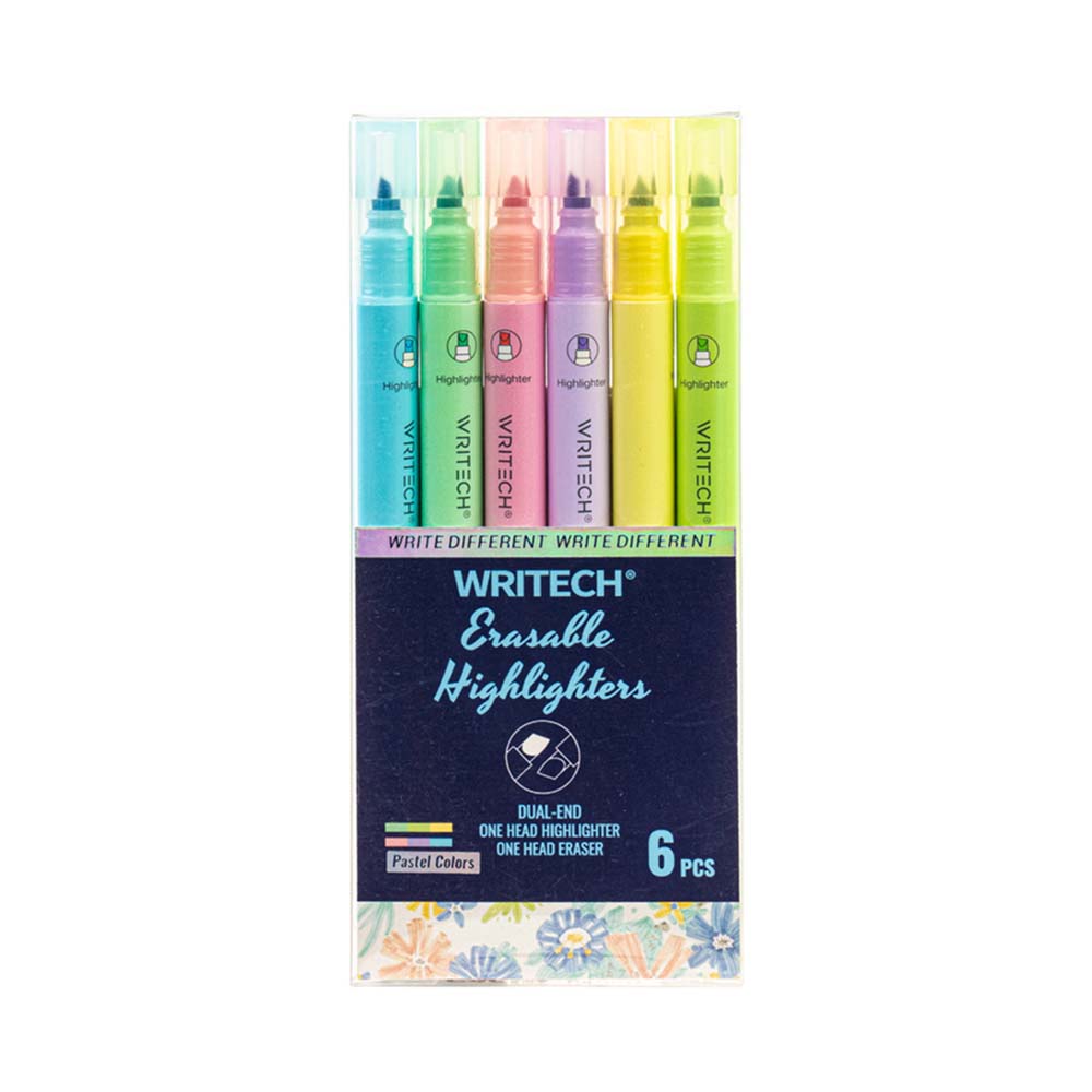 WRITECH W-822 FOSFORLU KALEM SİLİNEBİLİR PASTEL 6LI SET