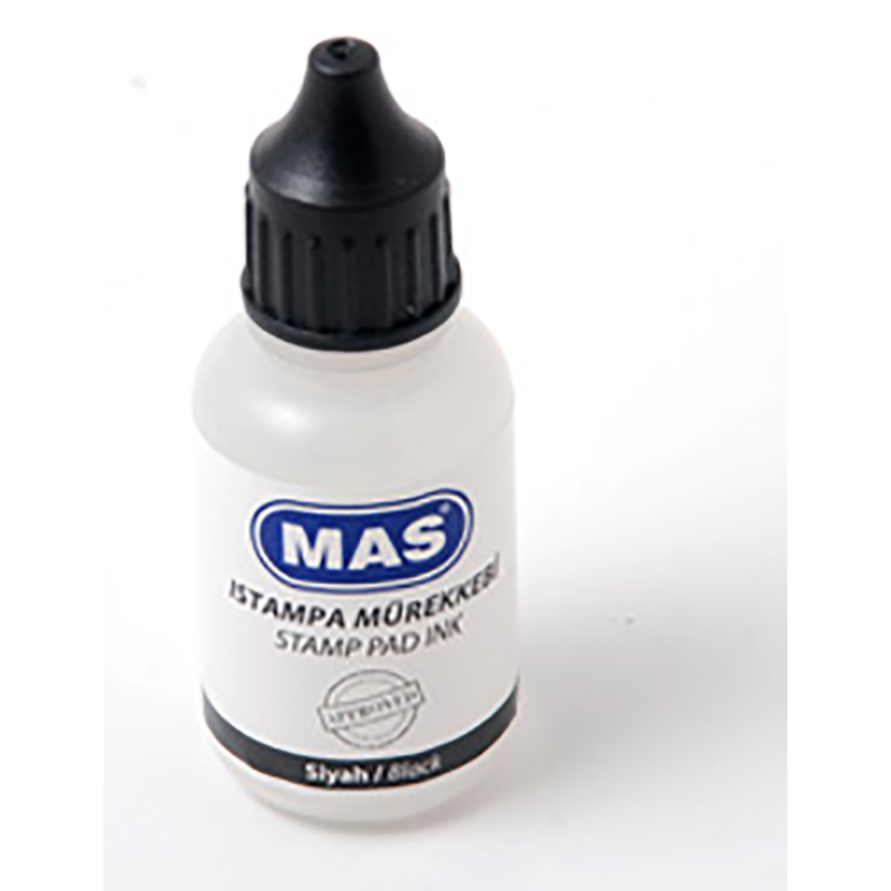 MAS 462 ISTAMPA MÜREKKEBİ 20 ML SİYAH