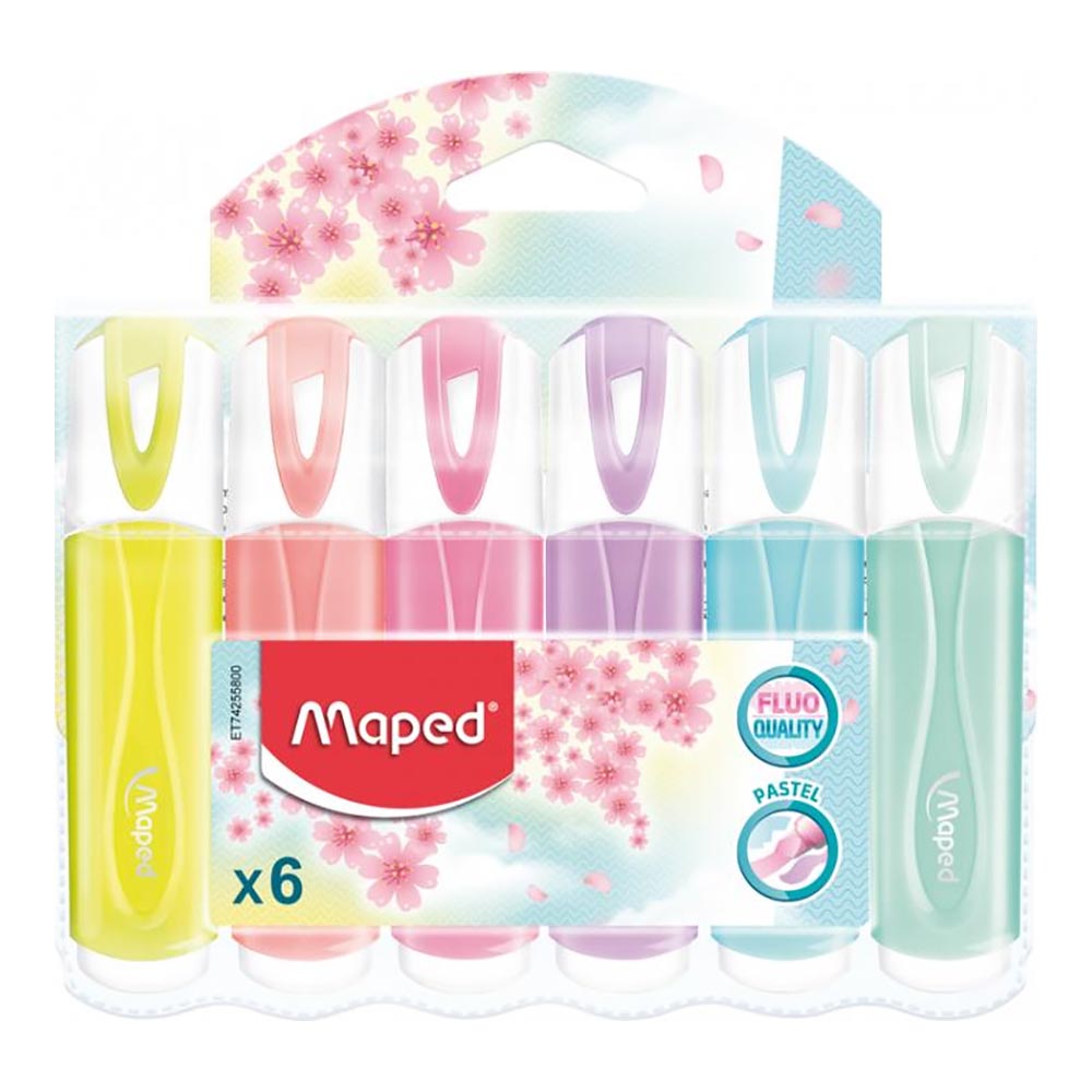 MAPED 742558 PASTEL RENK FOSFORLU KALEM 6LI