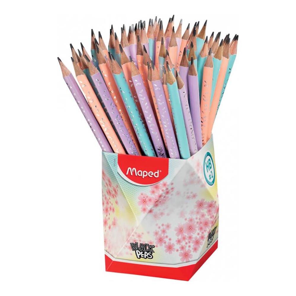 MAPED 851769 BLACK PEP'S HB SİLGİLİ PASTEL RENKLİ KURŞUN KALEM 72 Lİ