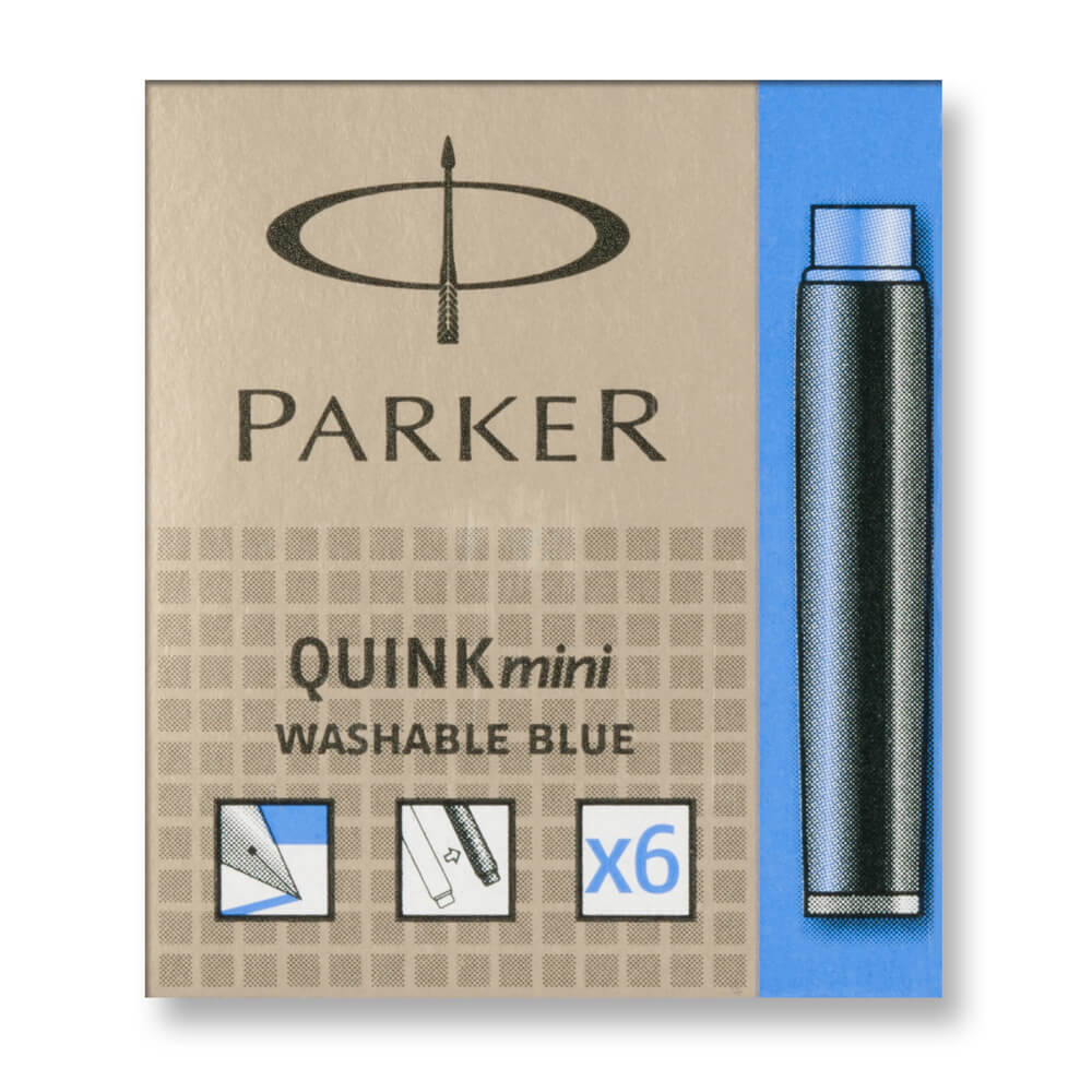 PARKER 1950409 QUINK KISA KARTUŞ 6'LI KUTU YK MAVİ