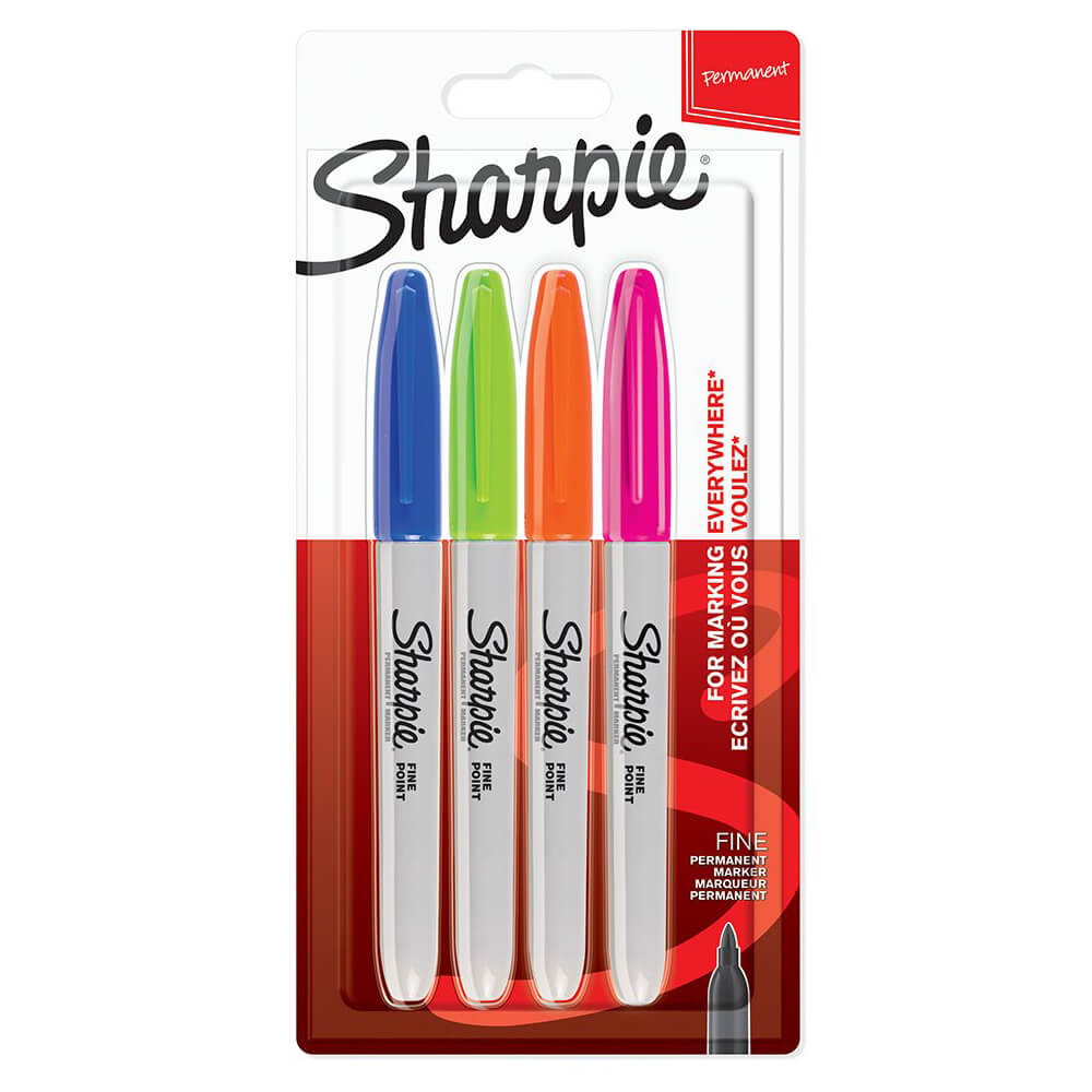 SHARPİE 2065403 FİNE PERMANENT MARKÖR CANLI RENK 4LÜ BLS