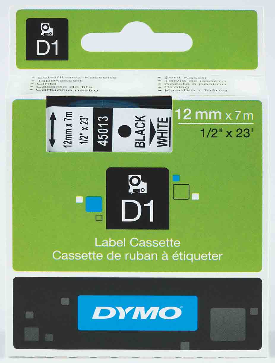 DYMO S0720530 D1 YEDEK ŞERİT BEYAZ-SİYAH