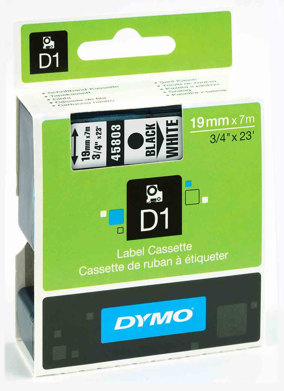 DYMO 45803 D1 YEDEK ŞERİT BEYAZ-SİYAH
