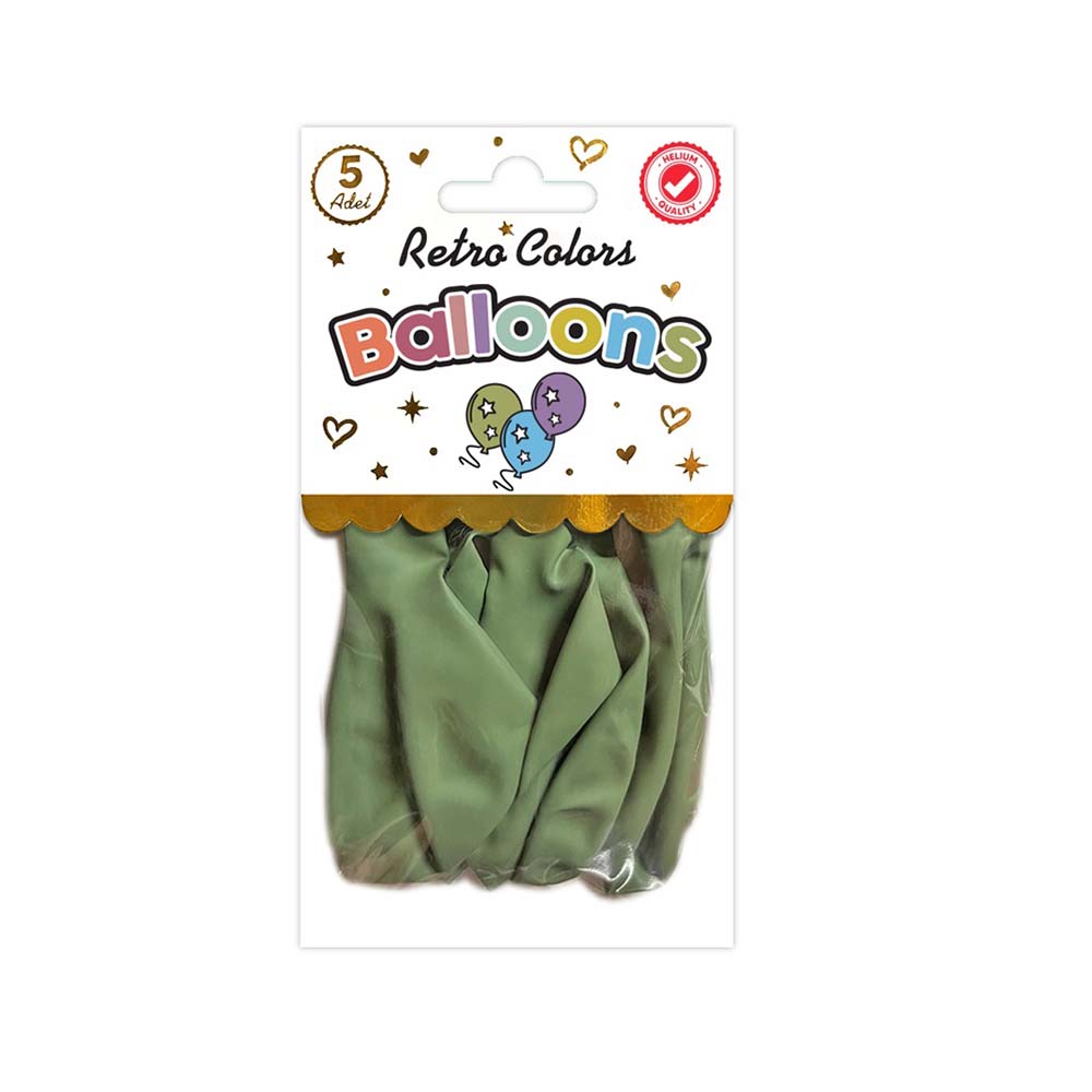 SÜSCÜ BALON 10LU PK PASTEL OKALİPTUS