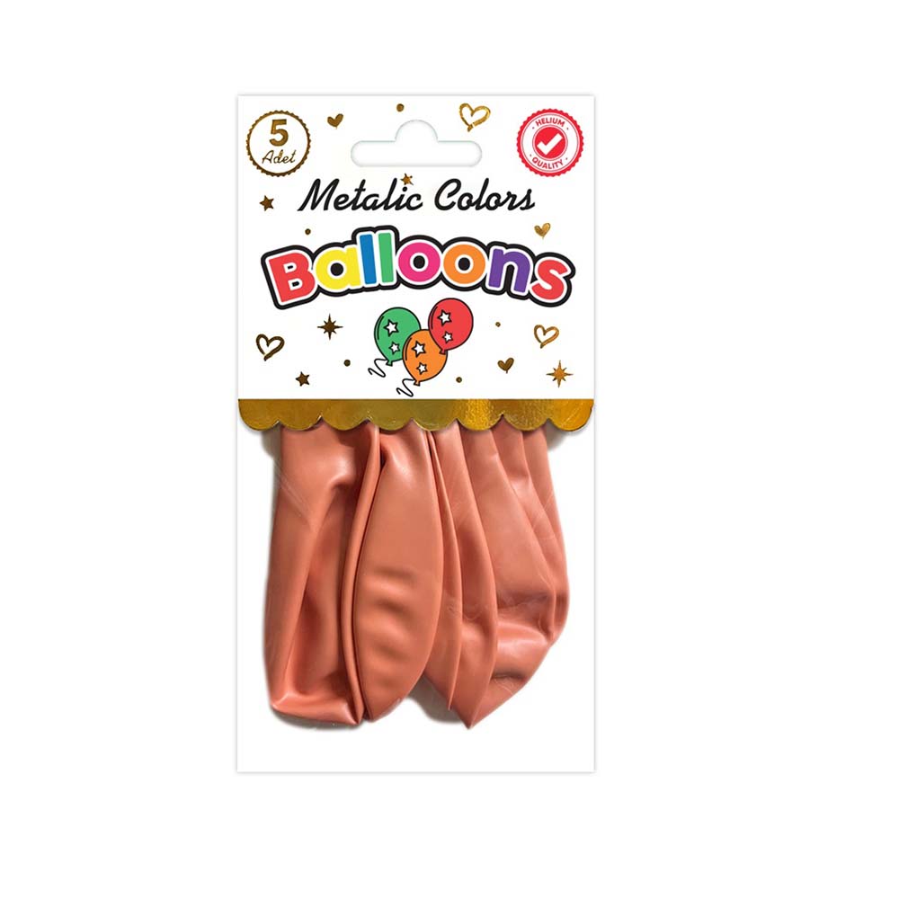 SÜSCÜ BALON 10LU PK METALİK ROSE GOLD