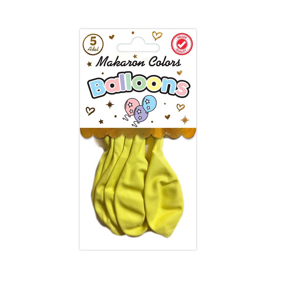 SÜSCÜ BALON 10LU PK MAKARON SARI
