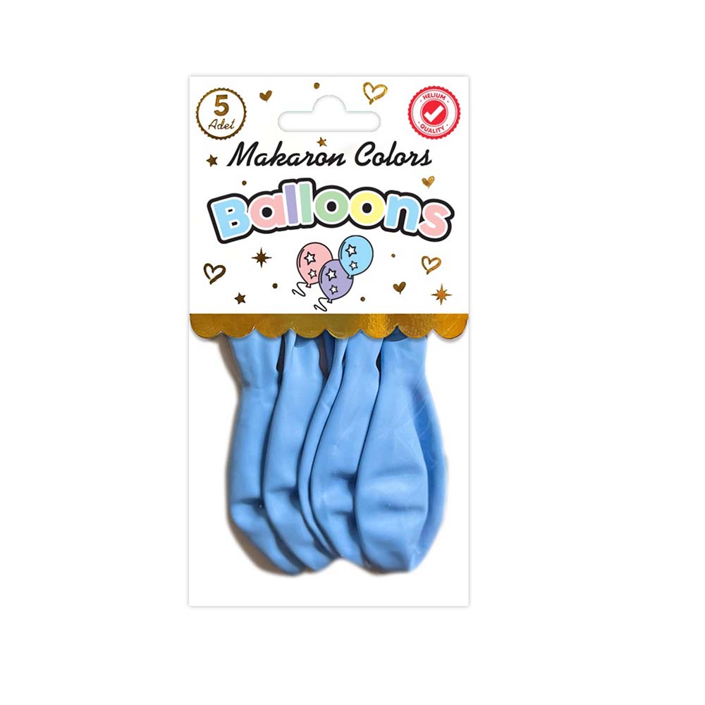 SÜSCÜ BALON 10LU PK MAKARON MAVİ