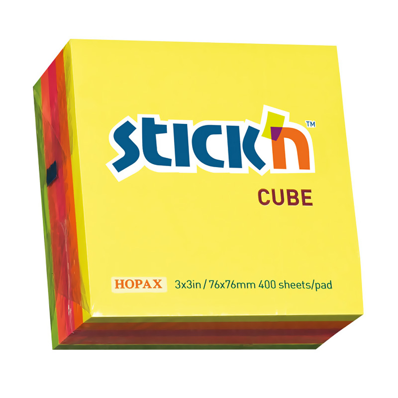 GIPTA 21012 STICK'N 76X76 KÜP BLOK NEON 5 RENK 400YP