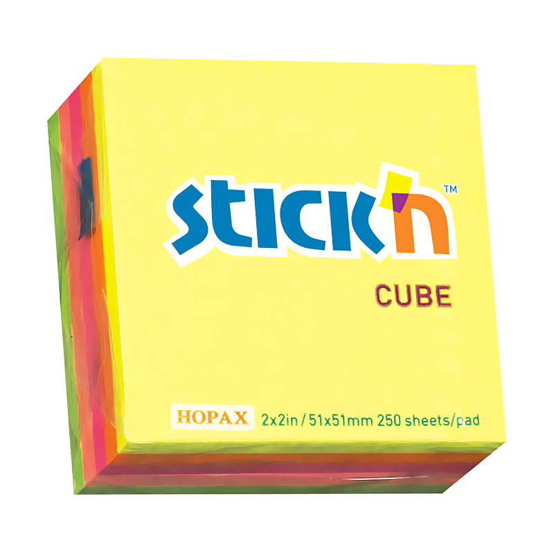 GIPTA 21203 STICK'N 50X50 KÜP NOT NEON 5 RNK 250YP