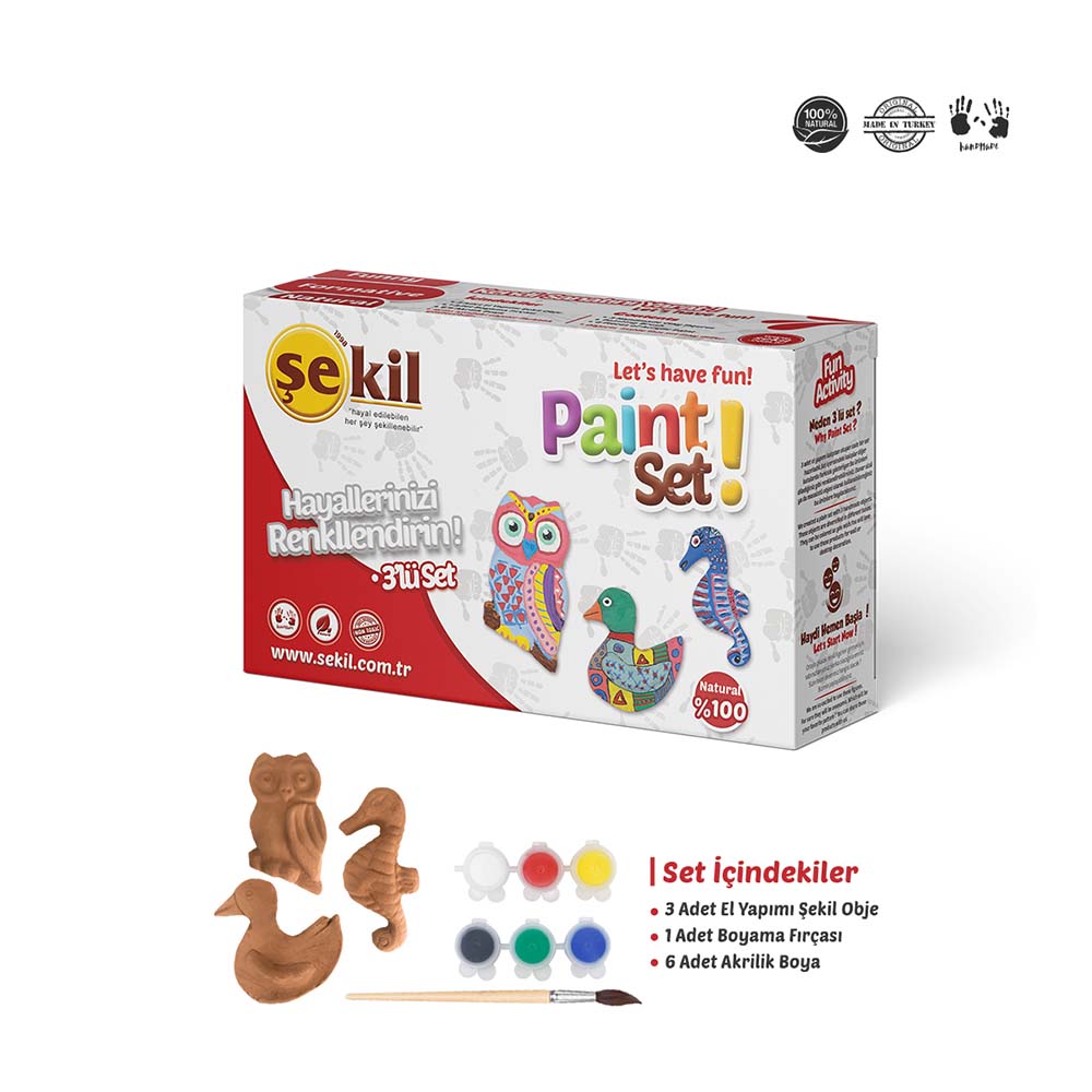 ŞEKİL SERAMİK ÜÇLÜ SET