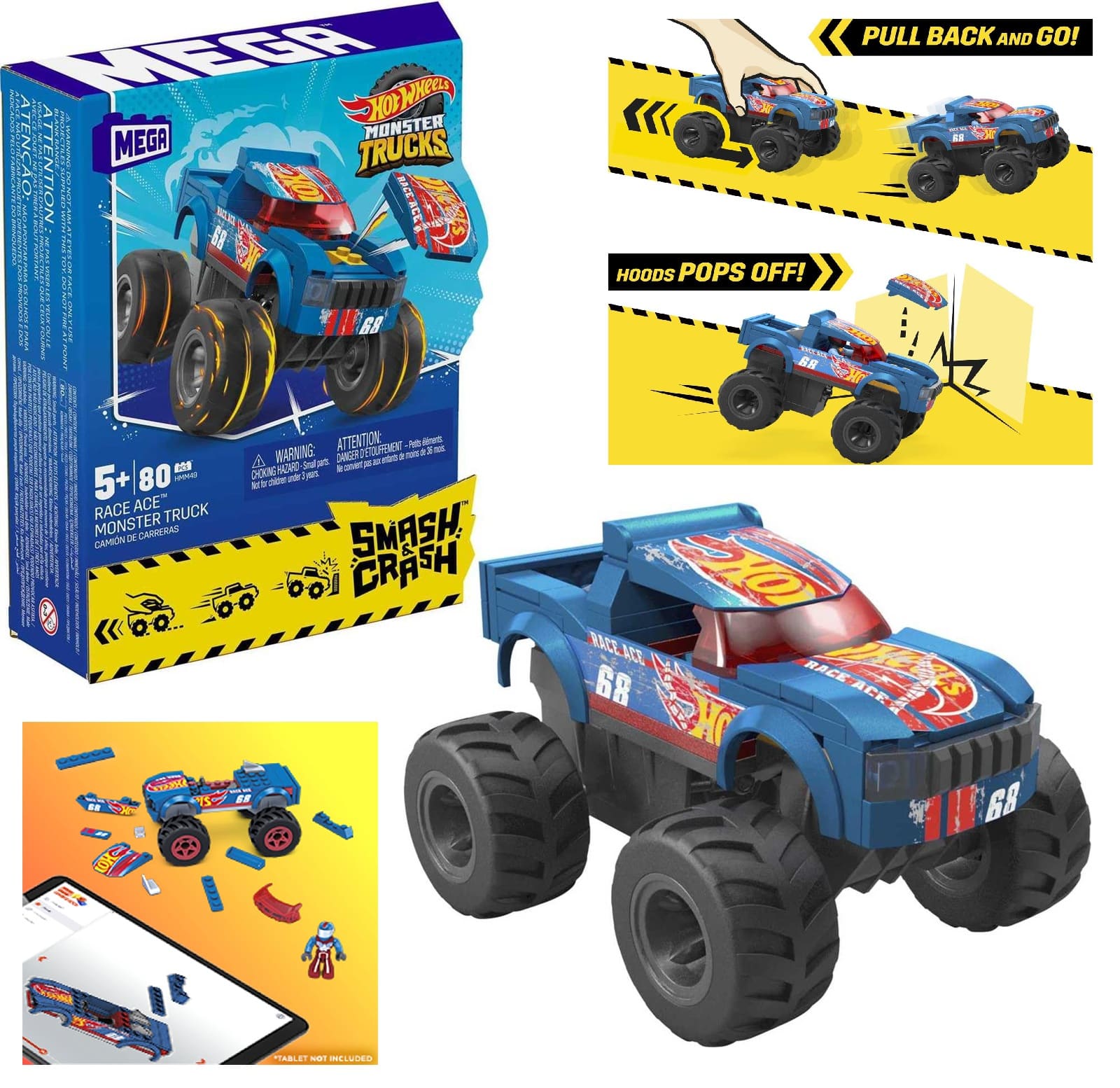 MATTEL HMM49 MEGA HW SMASH N CRASH MONSTER TRUCK 5