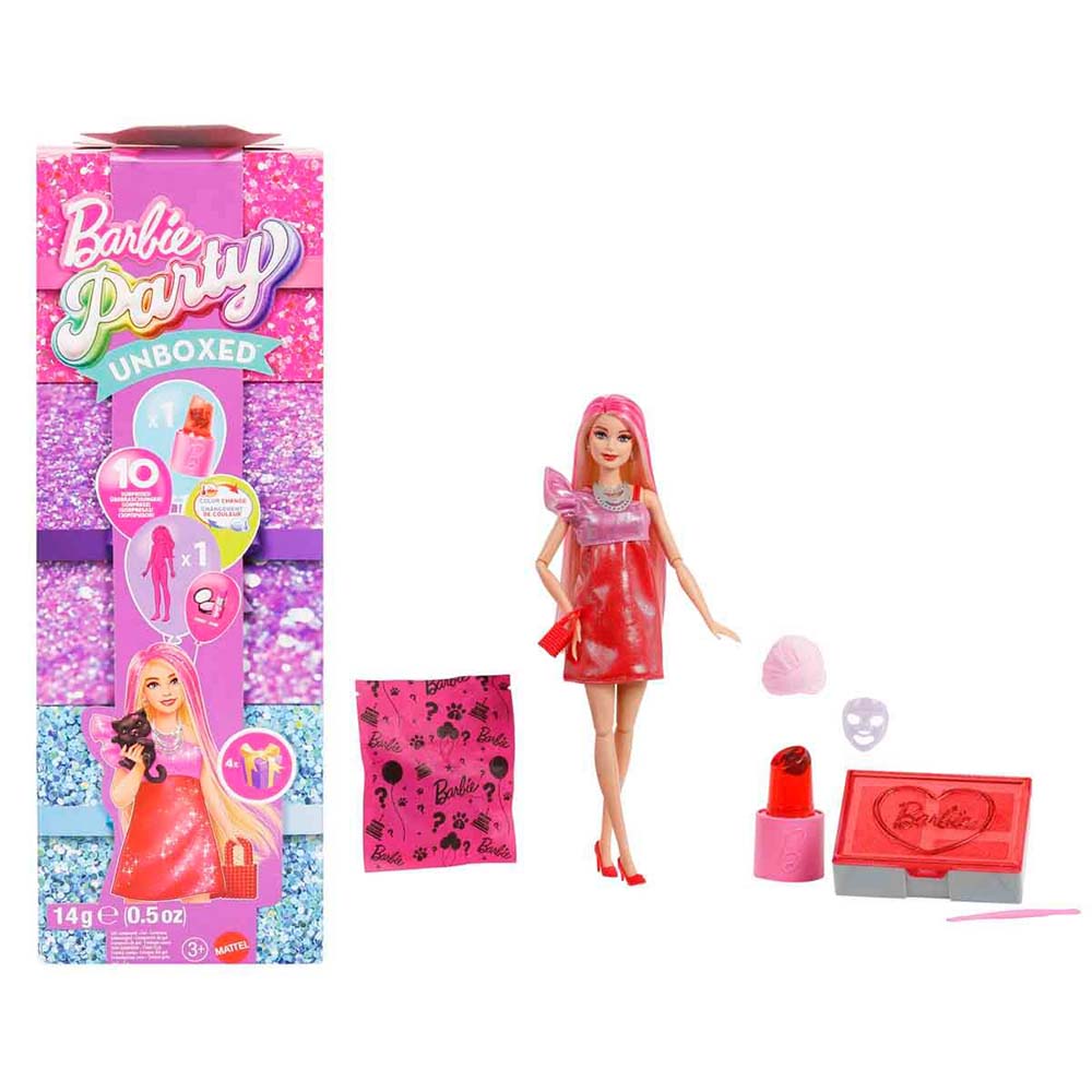MATTEL JFY68 BARBİE PARTY UNBOXED PARTİ BEBEK KIRMIZI
