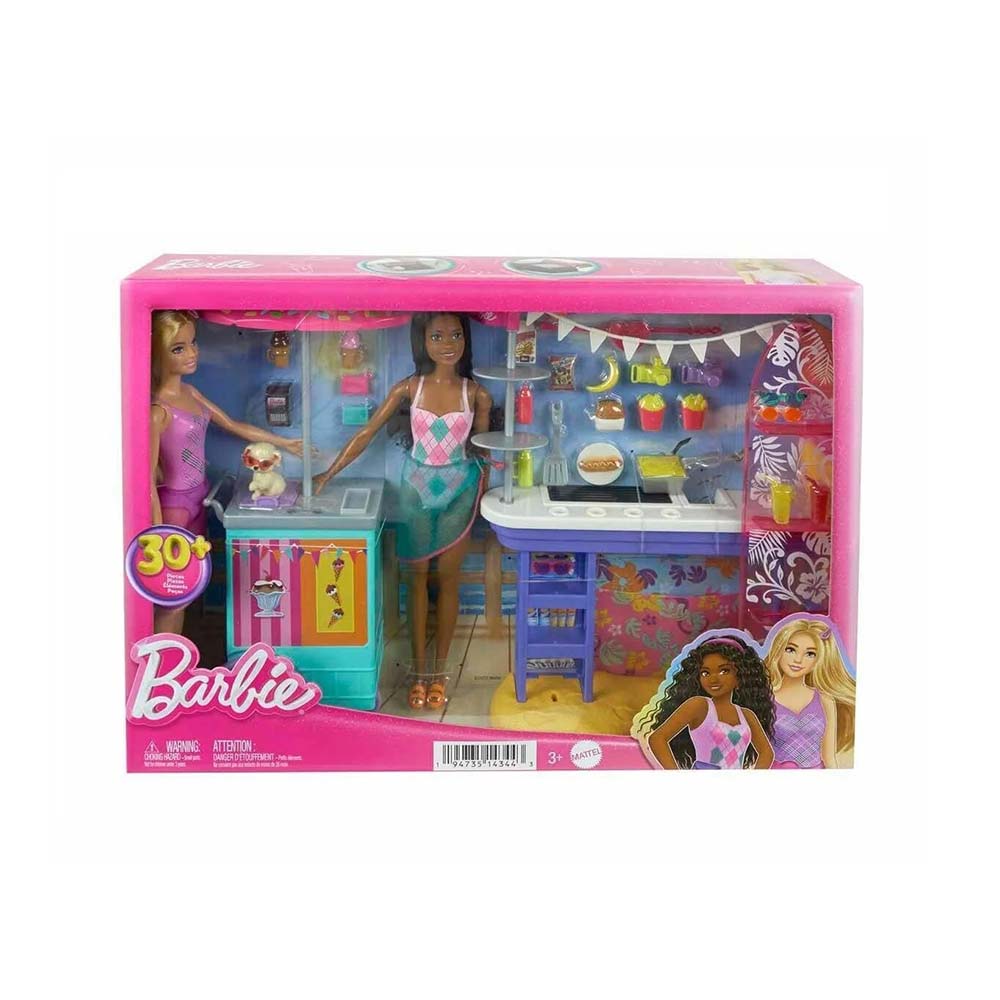 MATTEL HNK99 BRB BROKLIYN MALIBU SAHILDEKI YIYECEK 3