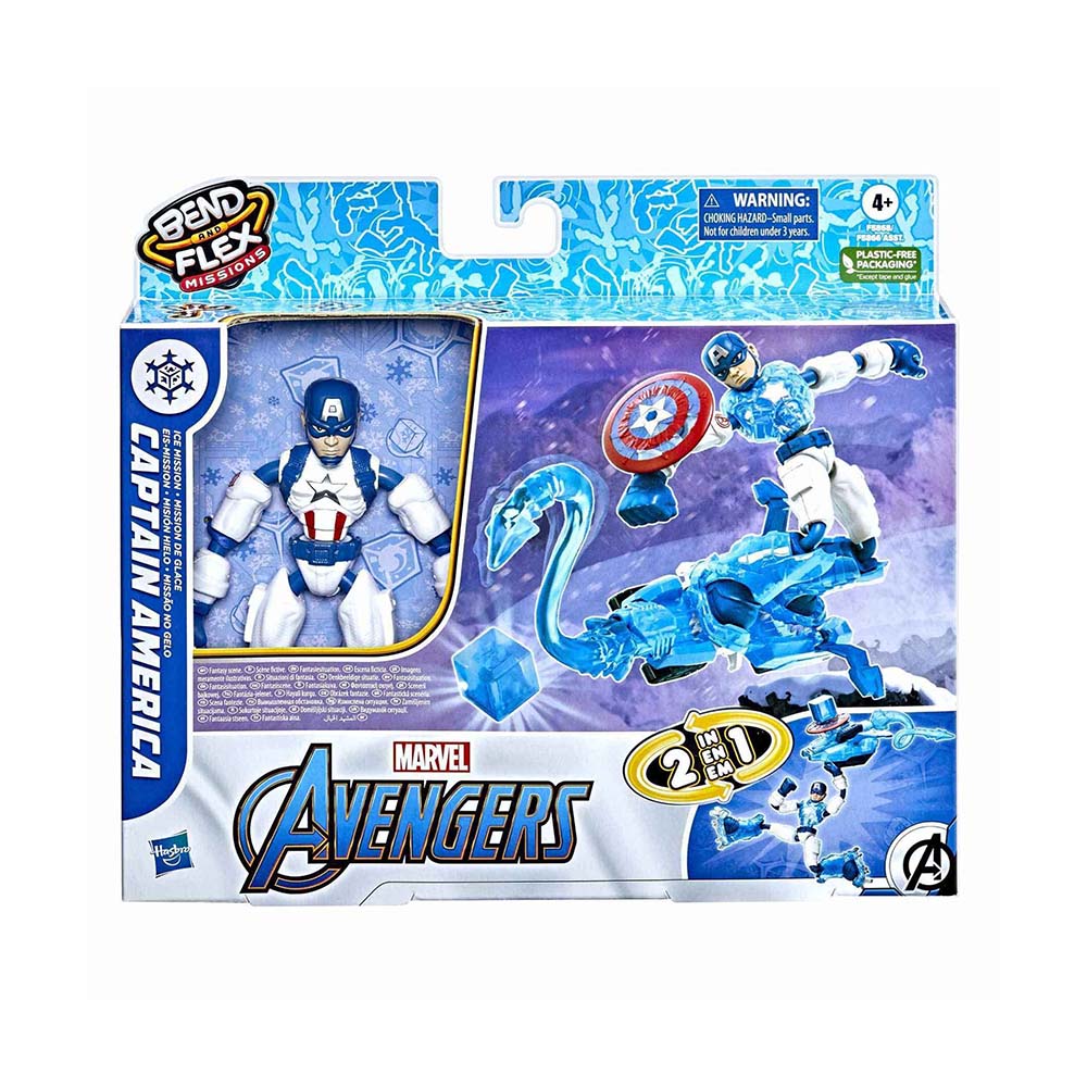 HASBRO MRV5868F AVNG.BEND&FLEX MISSIONS CAPTAIN AMERICA BUZ GÖREVİ-6