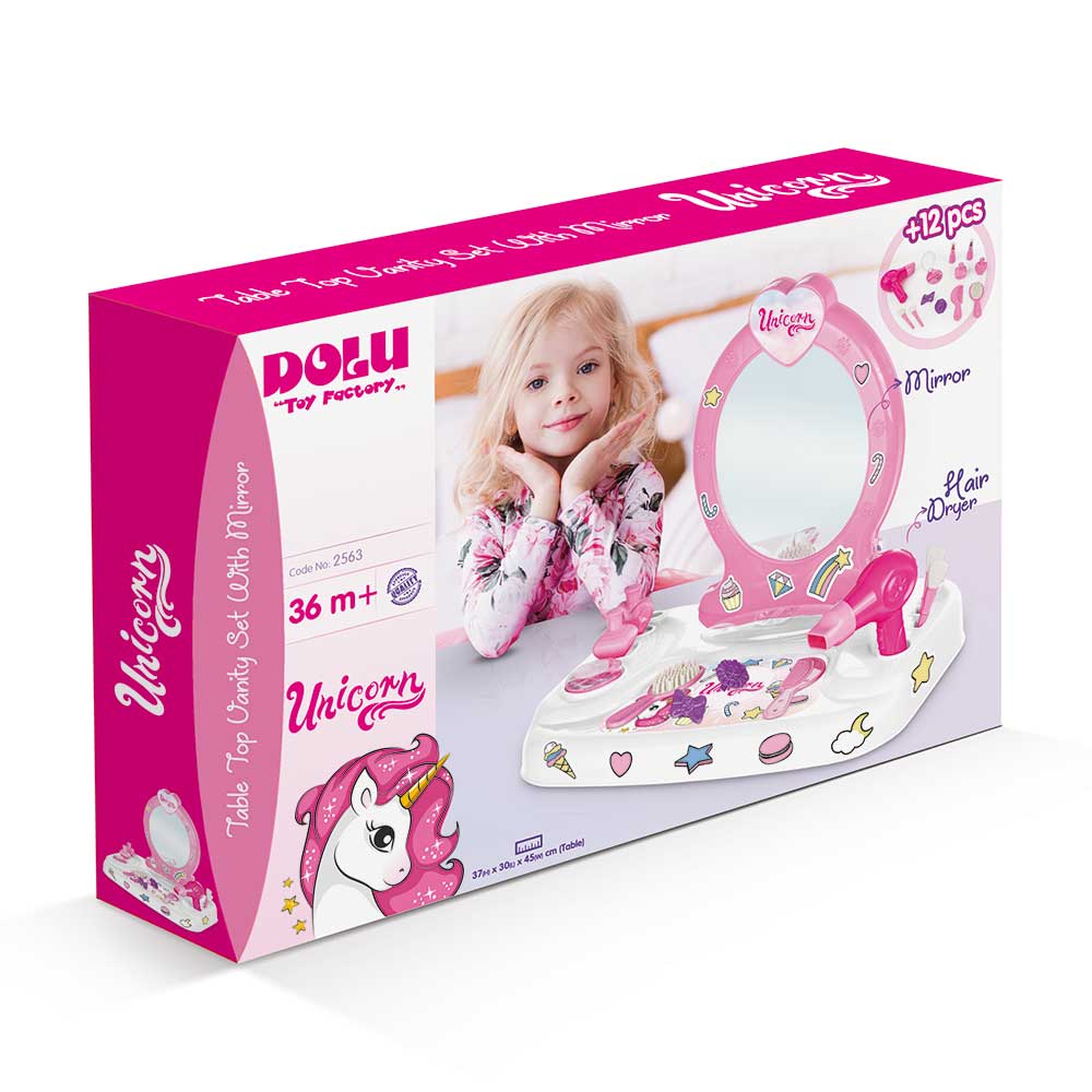 DOLU 2563 UNICORN MASAUSTU AYNALI GUZELLIK SETI