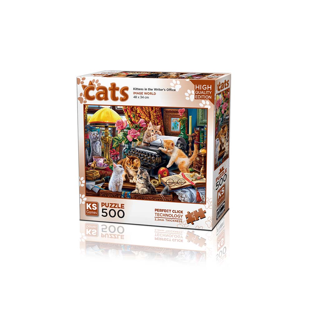ONUR 20052 PUZZLE 500 PRÇ KİTTENS İN THE WRİTER S OFFİCE