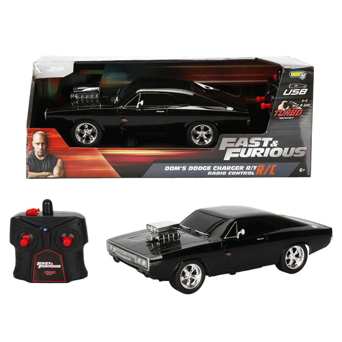 SUNMAN 6492 FAST&FURIOUS DOMS DODGE CHARGER ARABA 1/16