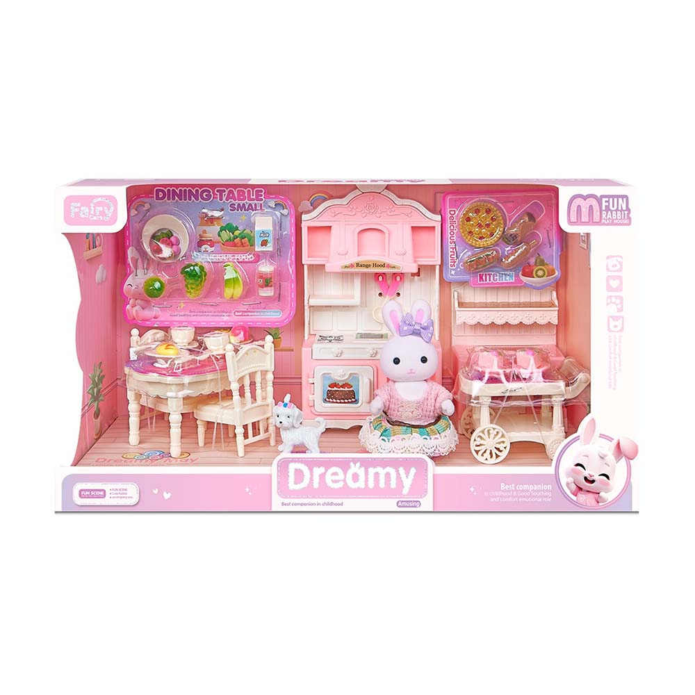 MEGA BIG06719 BAY DREAMY MİNİ TAVŞAN -BÜYÜK MUTFAK OYUN EVİ SET