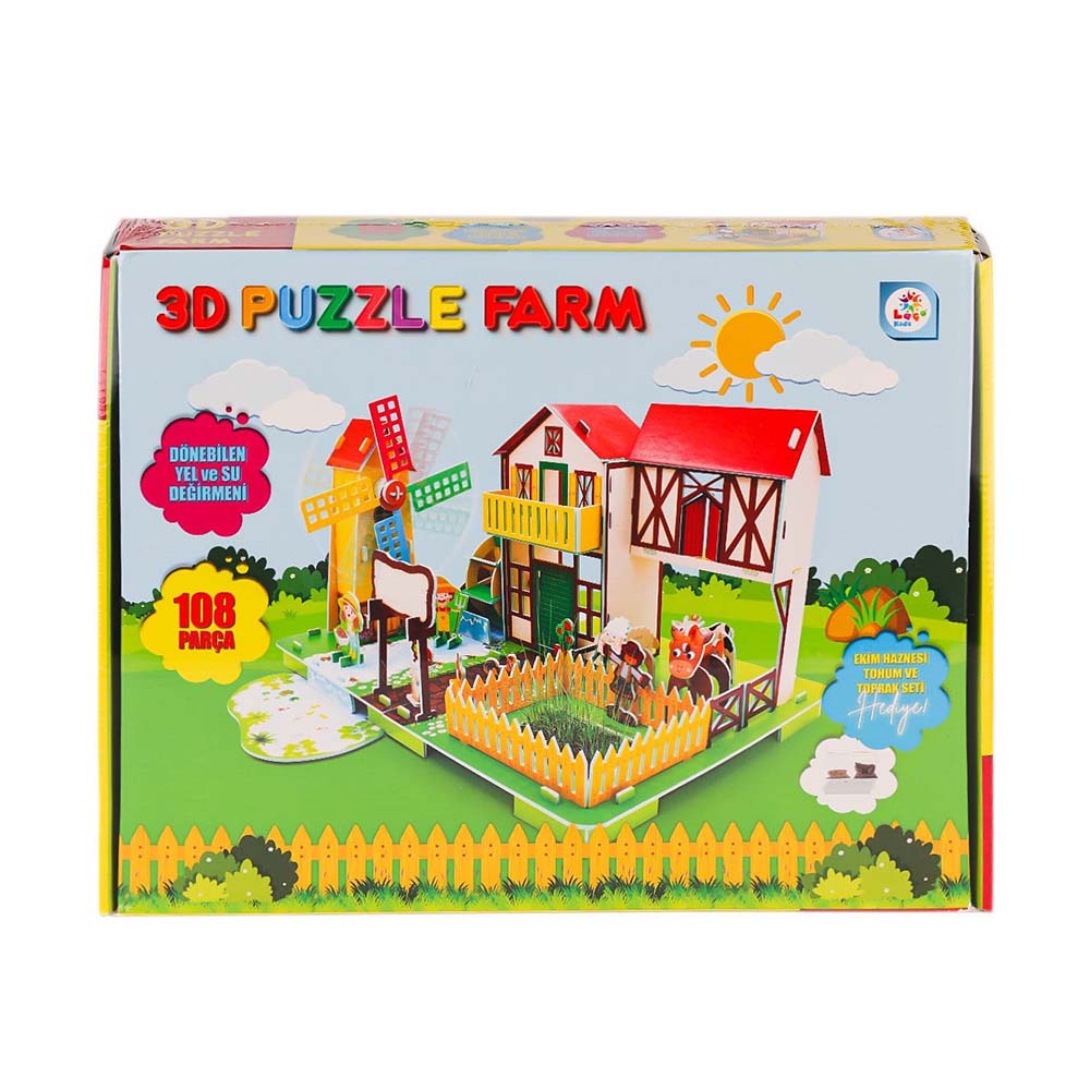 UTKU LAÇO LC0115 ÇİFTLİK 3D BOYUTLU PUZZLE