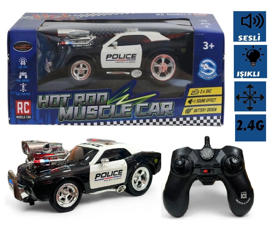 CAN MK8125B U.KUMANDALI 1:16 SESLİ IŞIKLI DRİFT ATAN ARABA