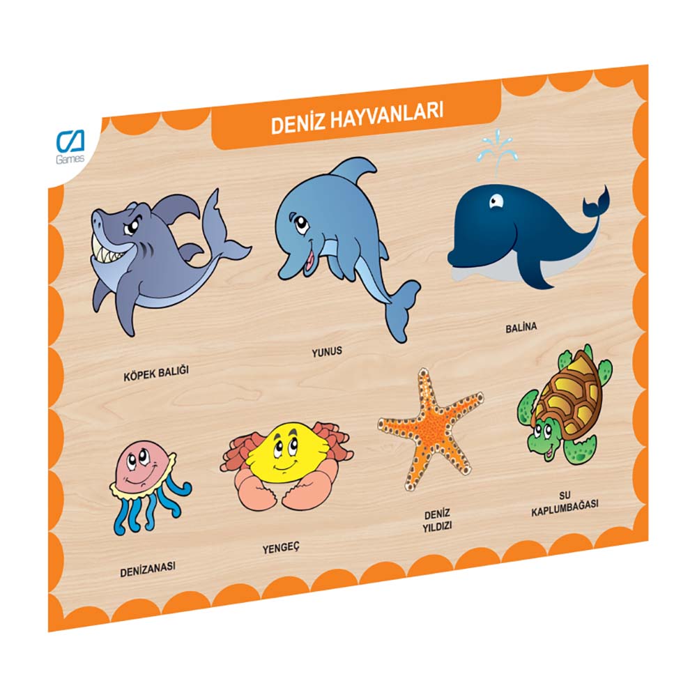 CA 3212 PUZZLE AHŞAP DENİZ HAYVANLARI