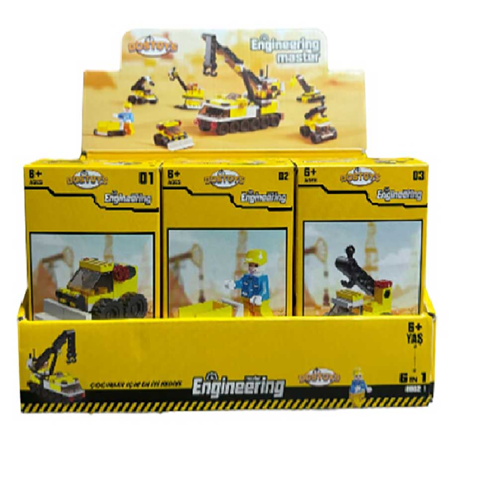 DOSTOYS 19688-8802 BLOK İNŞAAT ARAÇLARI MİNİ 22 PARÇA