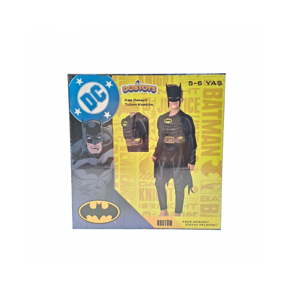 DOSTOYS BATMAN KASLI KOSTÜM 5-6 YAŞ KUTULU