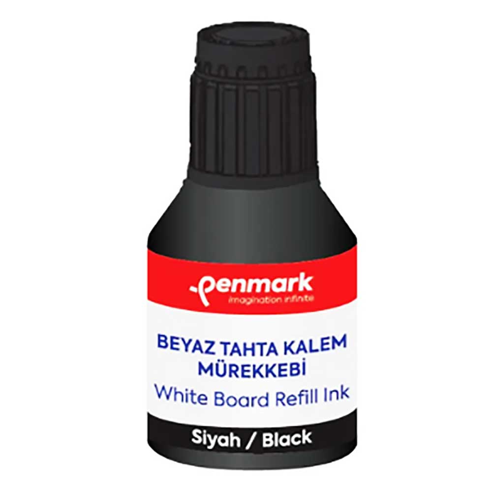 PENMARK HS106 01 BEYAZ TAHTA KALEMİ MÜREKKEBİ 30ML SİYAH