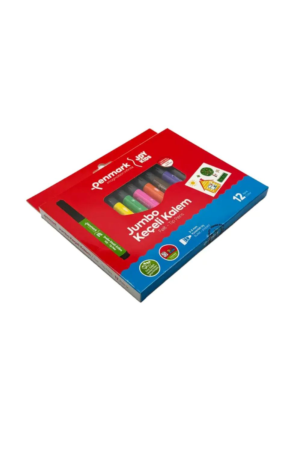 PENMARK HS706 12 SÜPER YIKANABİLİR JUMBO KEÇELİ KALEM 12Lİ SET