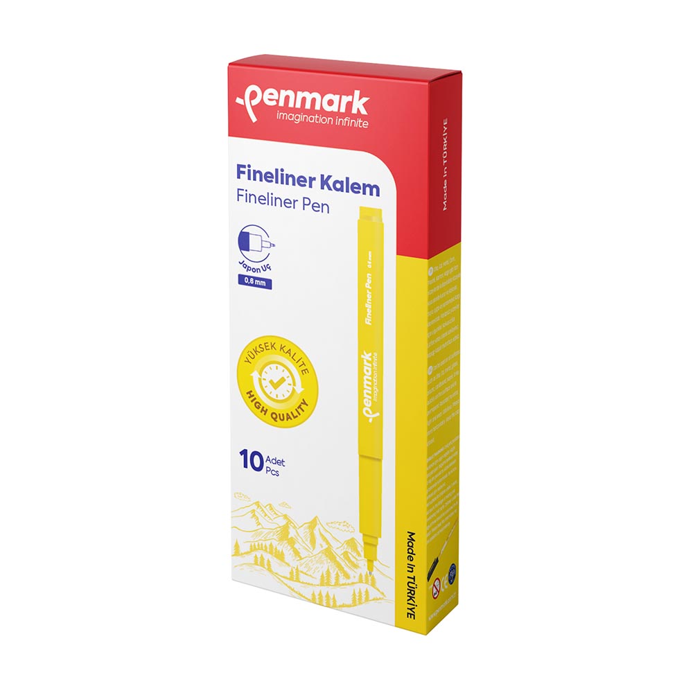 PENMARK HS800 08 FİNELİNER KALEM 06MM JAPON UÇ SARI