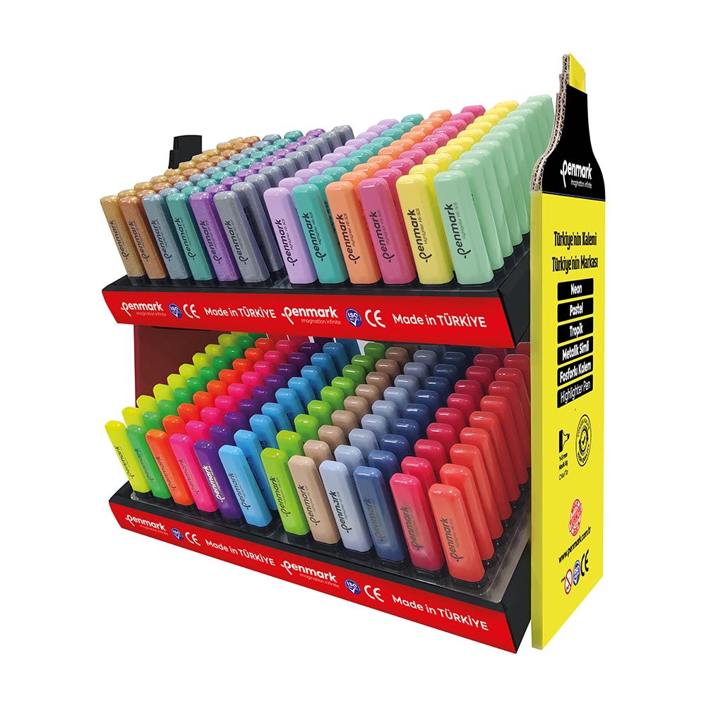 PENMARK HS505 240 FOSFORLU KALEM 240LI STN 60 NEON+60 PASTEL+60 TROPİK+60 SİMLİ