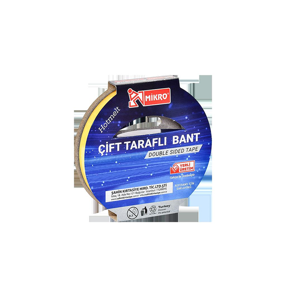 MİKRO BNT103 2425M ÇİFT TARAFLI BANT 12Lİ