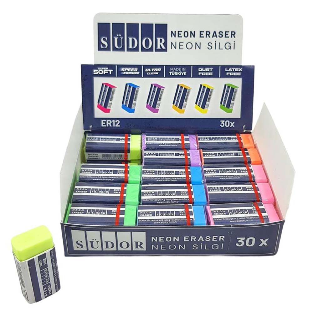 SÜDOR ER12 NEON SİLGİ 30LU KT