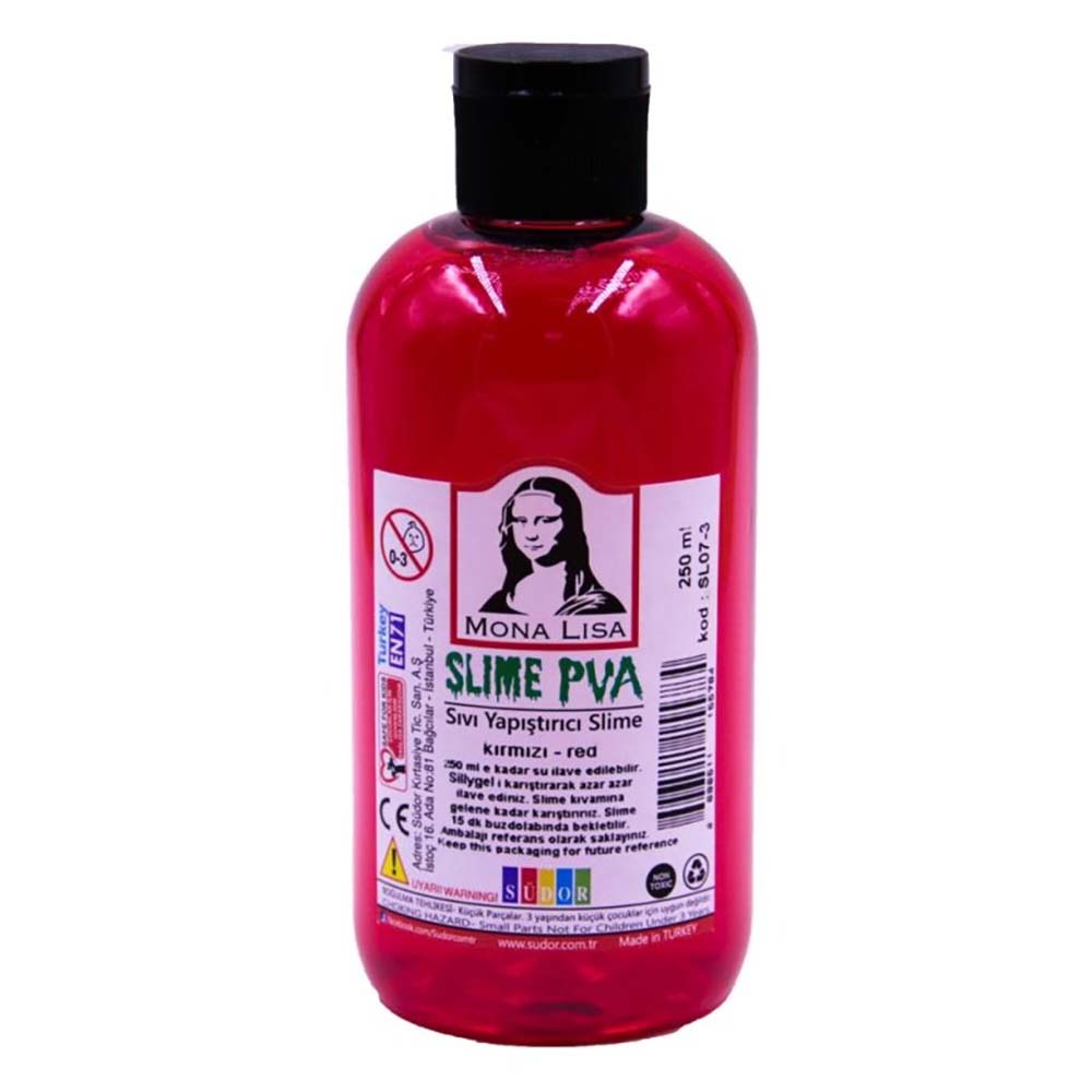 SÜDOR SL07-3 MONALİSA SLİME YAP.250ML KIRMIZI