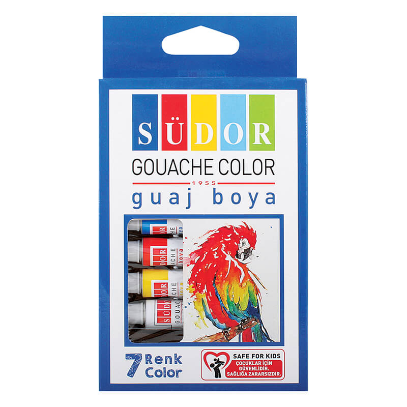 SÜDOR SD571 GUAJ BOYA TÜP 7 RENK TAKIM