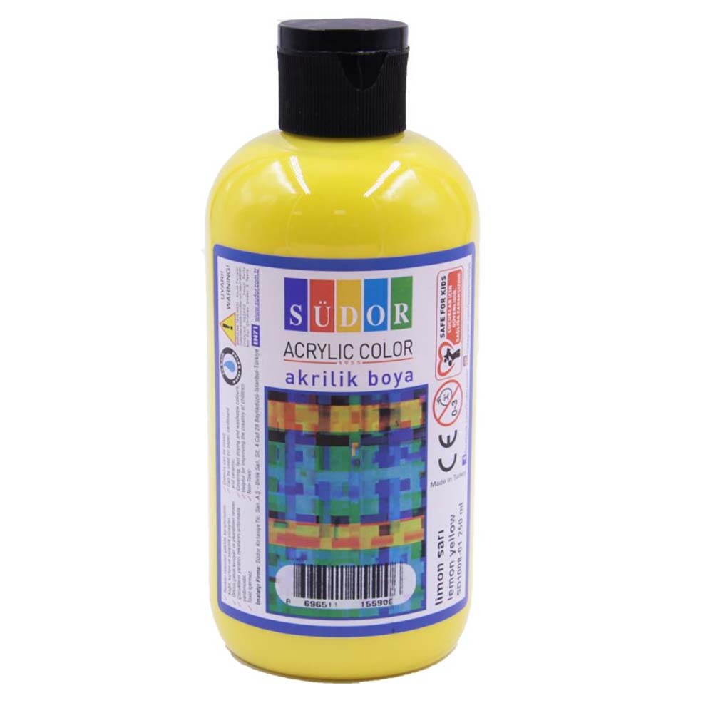 SÜDOR SD1008-01 AKRİLİK 250ML LİMON SARI