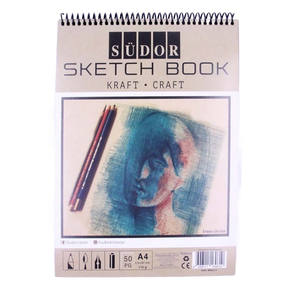 SÜDOR MN22-4 A4 SPR KRAFT MONA LİSA ESKİZ DEF 115GR 50YP