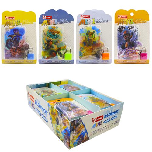 MİKRO MİNİ-80 KİLİTLİ BLİSTERLI BLOKNOT POWER RIDERS